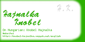 hajnalka knobel business card